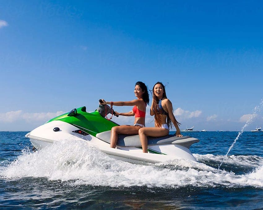 Jet ski experience at Ffryes Beach